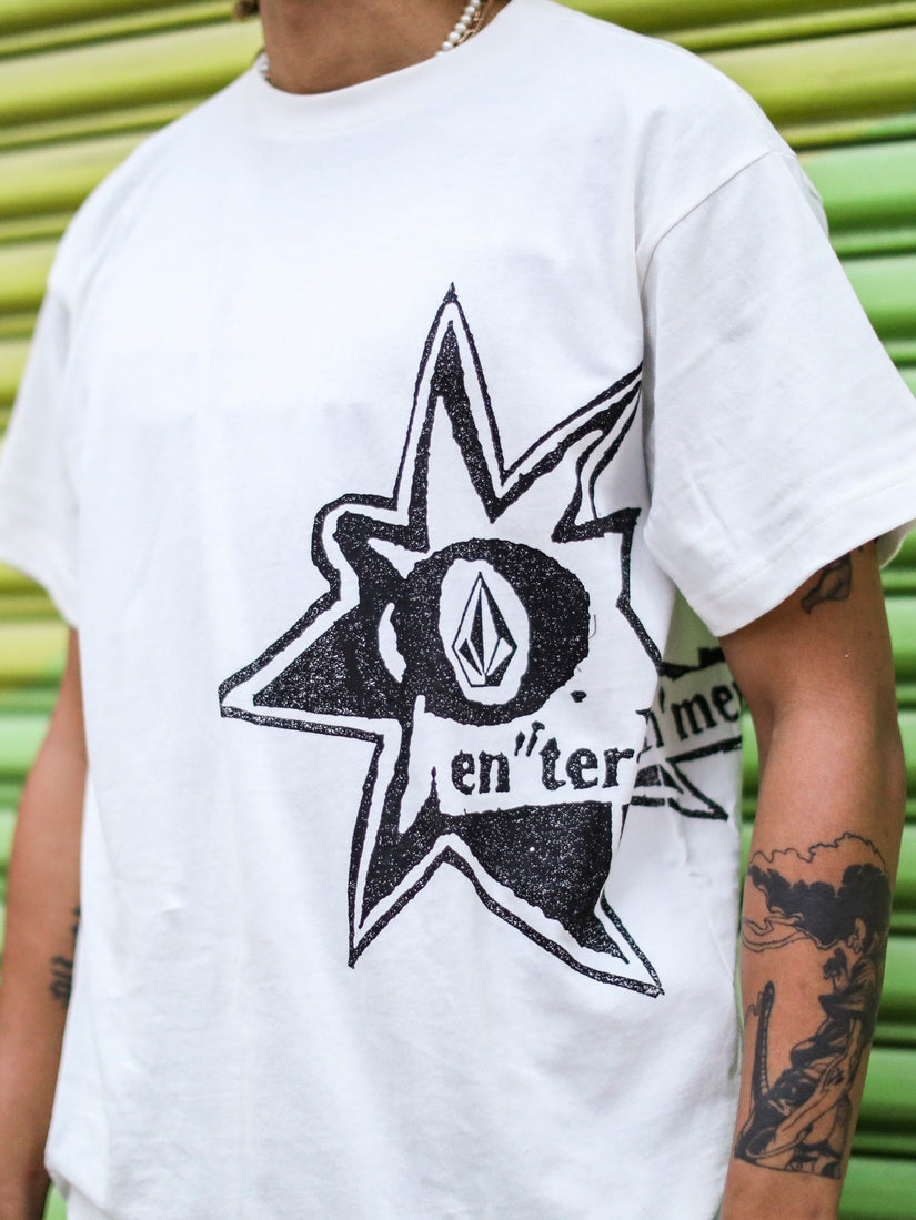 V Ent Stone Burst T-shirt - OFF WHITE