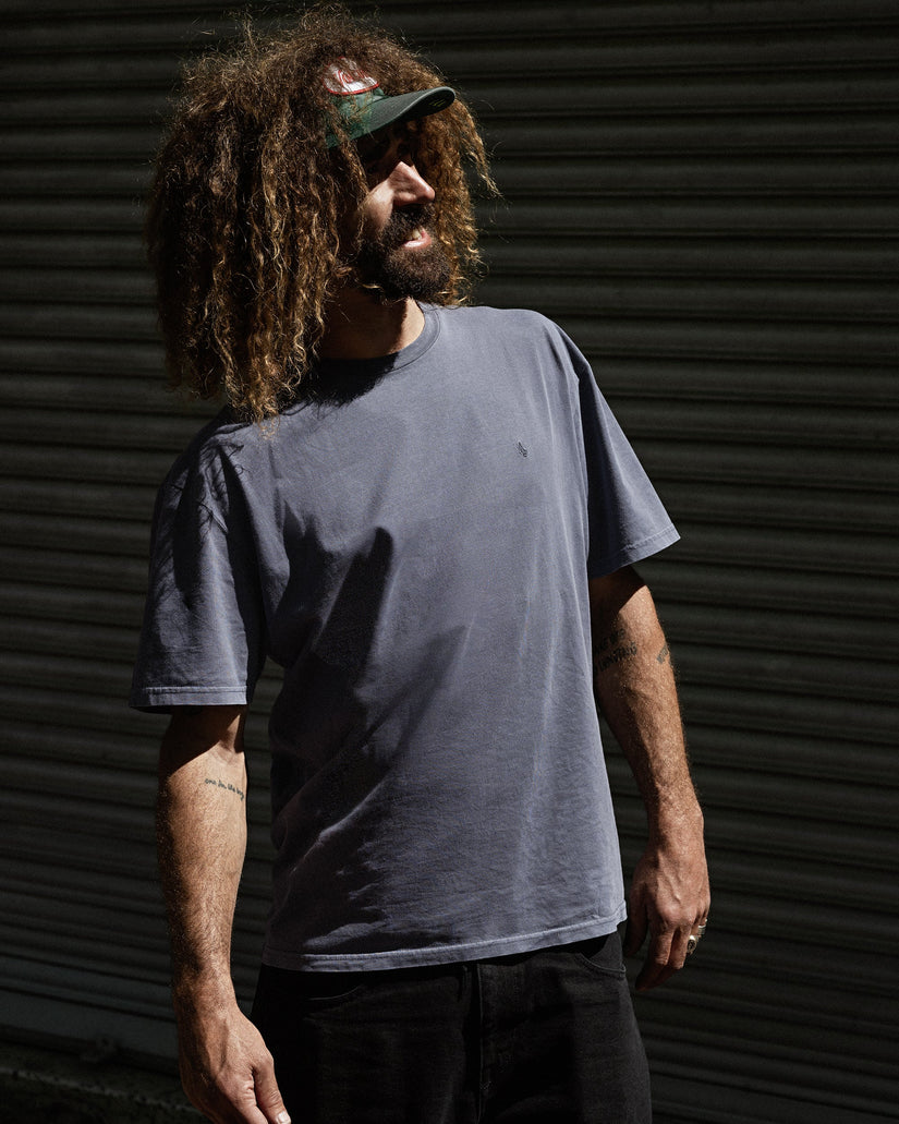 Solid Stone T-Shirt - Storm Blue
