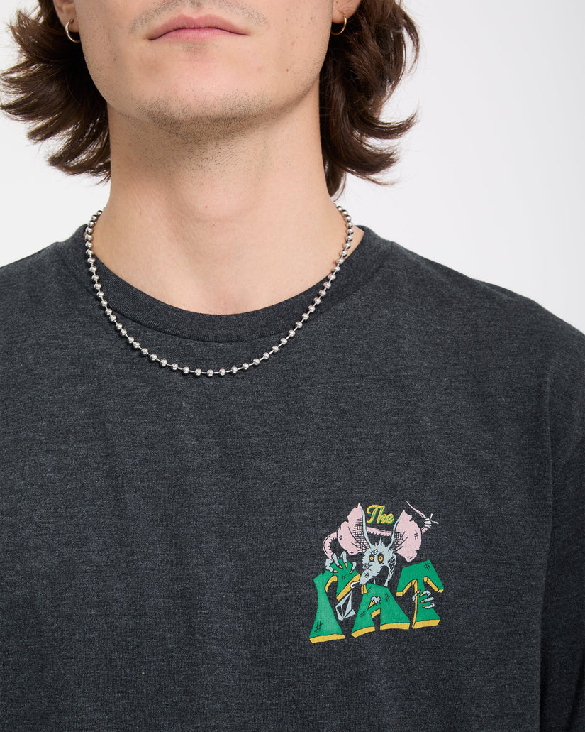 Tipsy Rat T-Shirt - Heather Black