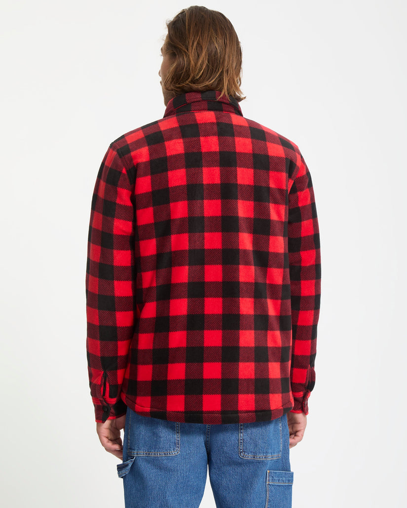 Bowered Fleece Over-Shirt - Lifeguard Red