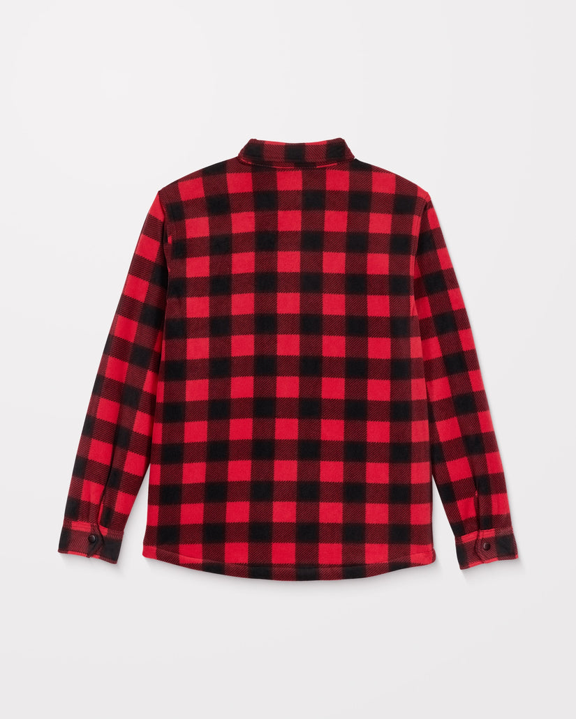 Bowered Fleece Over-Shirt - Lifeguard Red