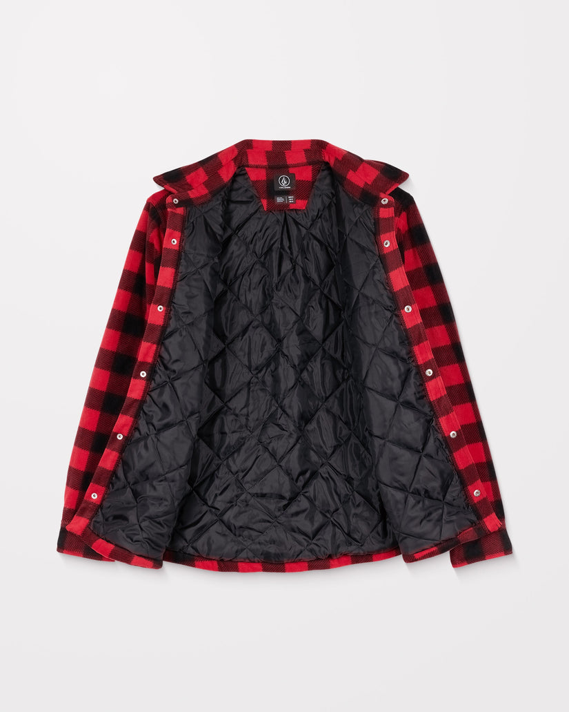 Bowered Fleece Over-Shirt - Lifeguard Red