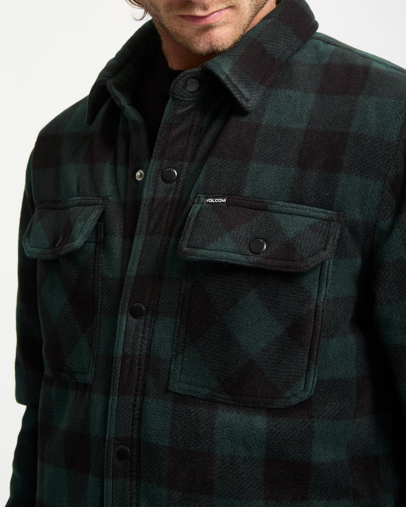 Bowered Fleece Over-Shirt - Scarab