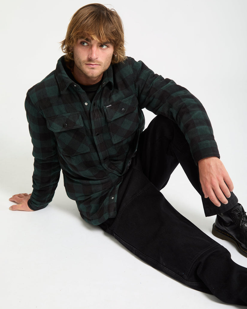 Bowered Fleece Over-Shirt - Scarab