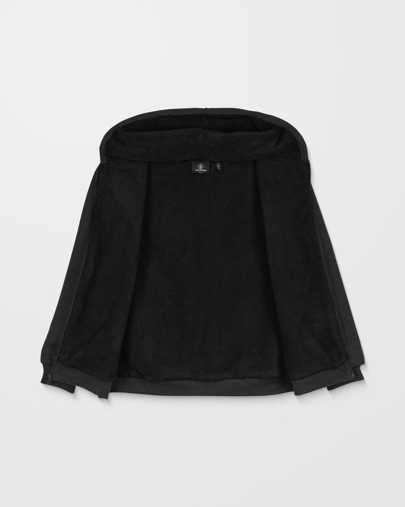 Single Stone Lined Zip Hoodie - Heather Black