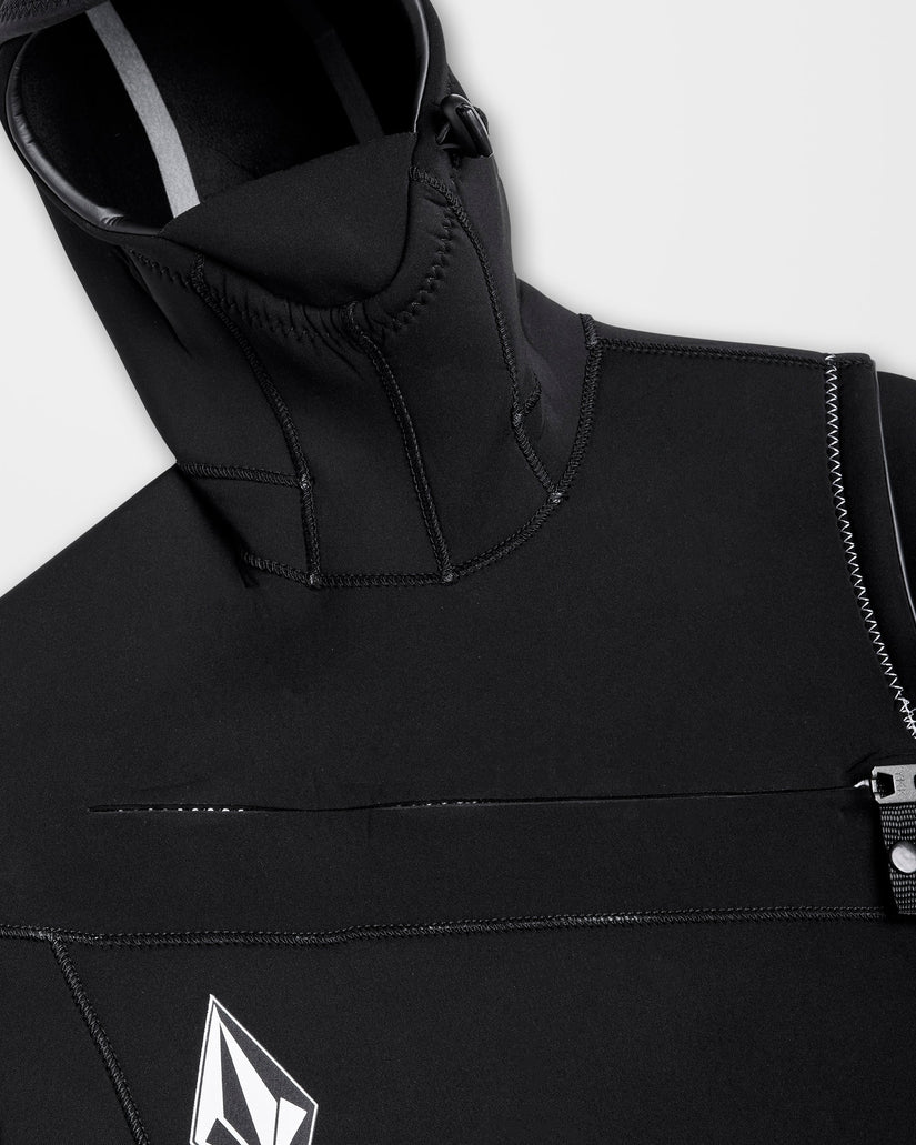 Modulator 4/3Mm Hooded Chest Zip Wetsuit - Black