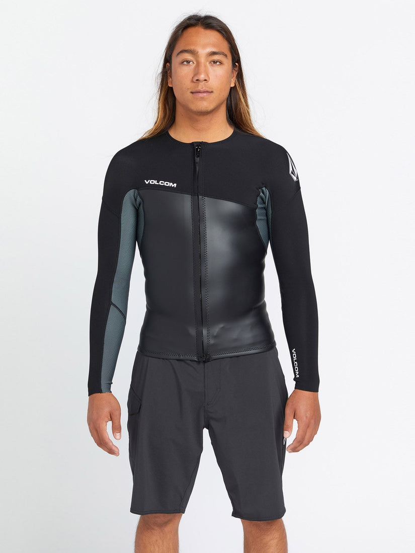 1.5Mm Front Zip Neoprene Jacket - BLACK