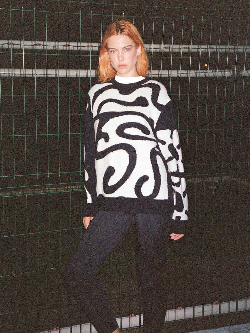 Zephyr Sweater - Black White