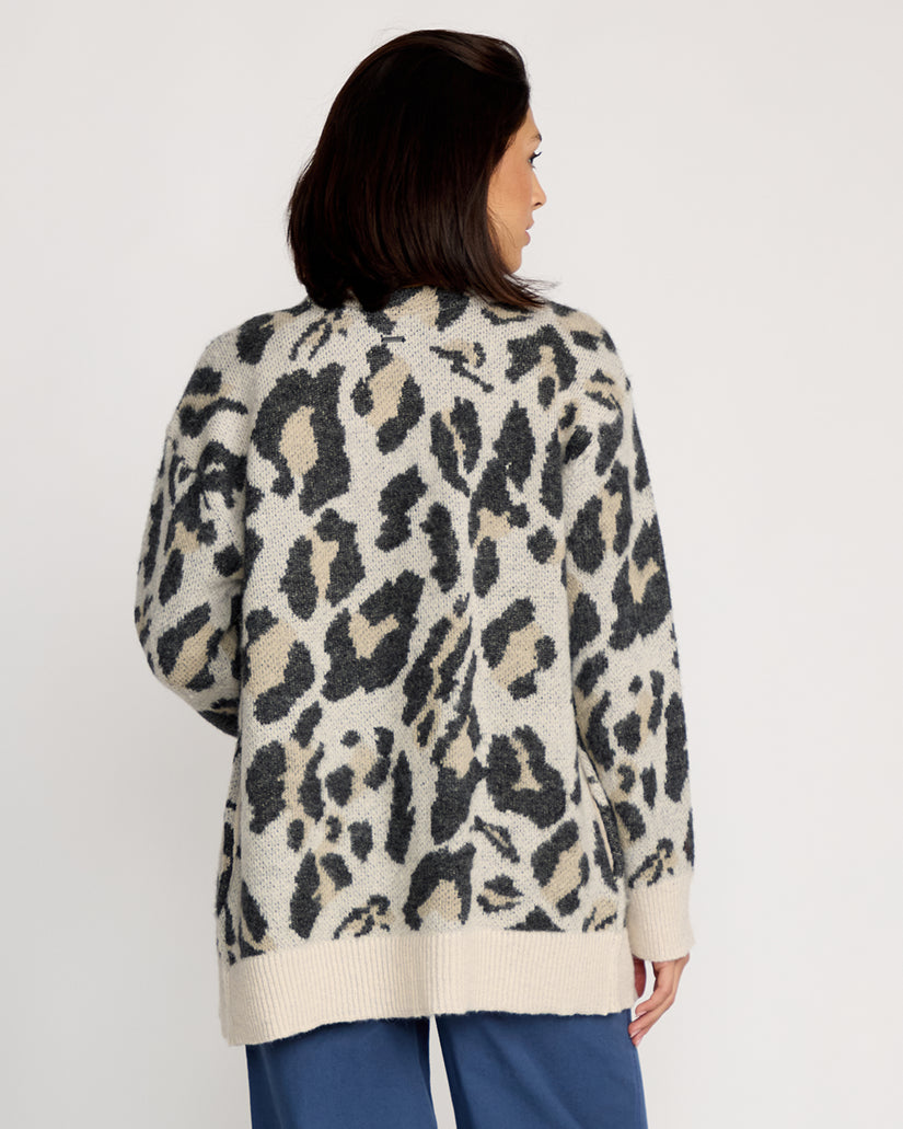 Wylding Out Cardigan - Animal Print