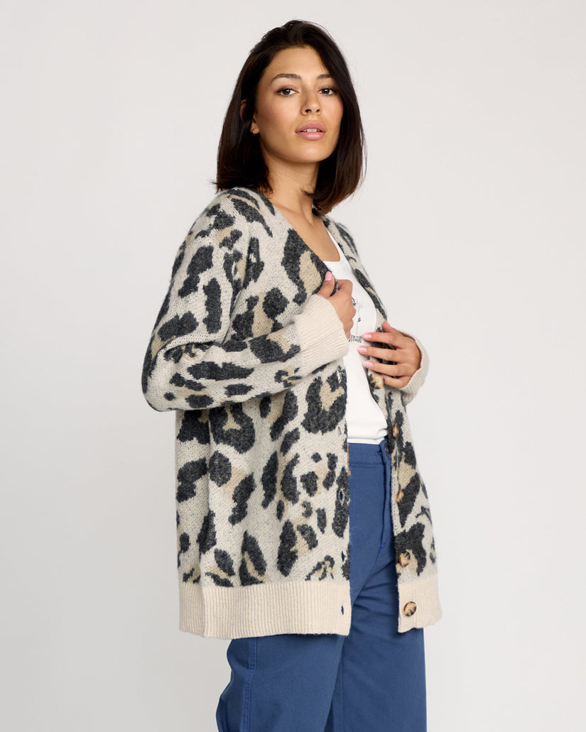 Wylding Out Cardigan - Animal Print