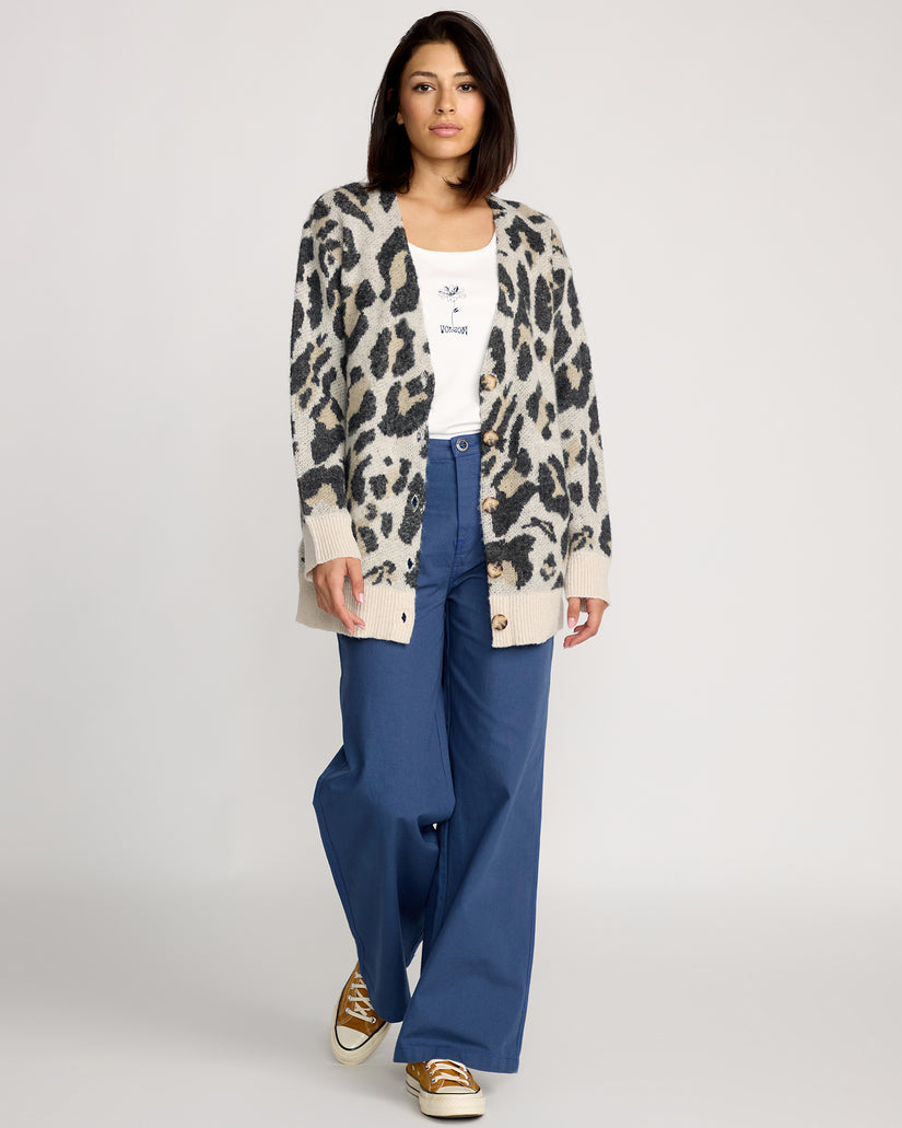 Wylding Out Cardigan - Animal Print