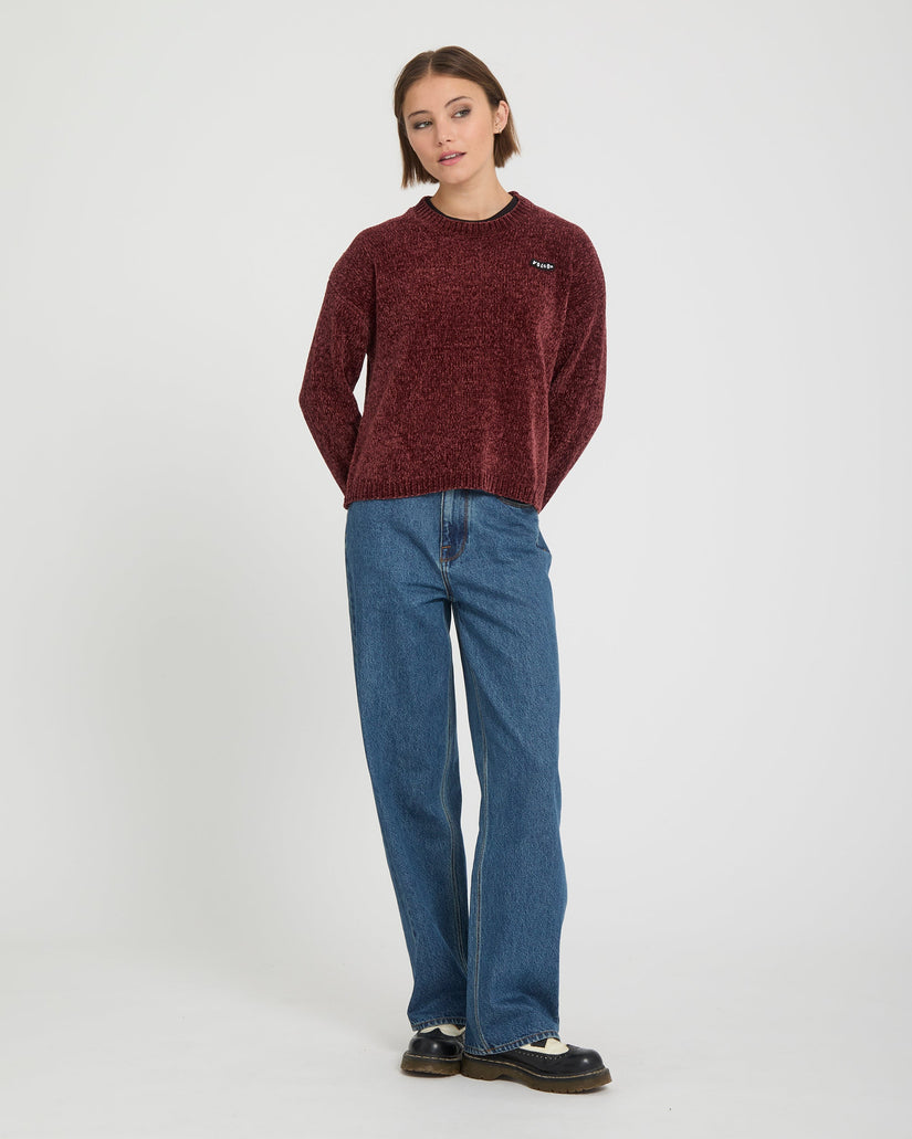 Bubble Tease Sweater - Brick