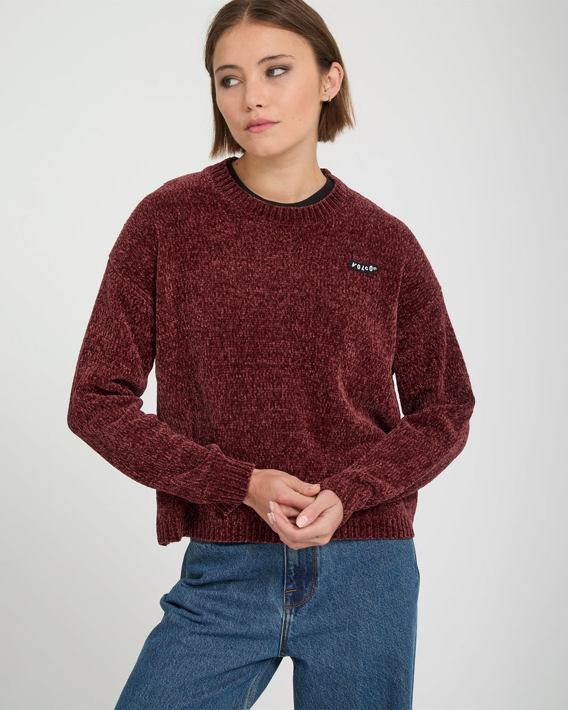 Bubble Tease Sweater - Brick