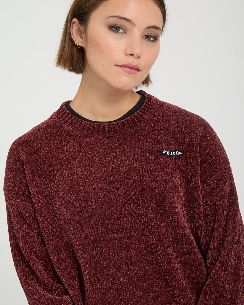 Bubble Tease Sweater - Brick