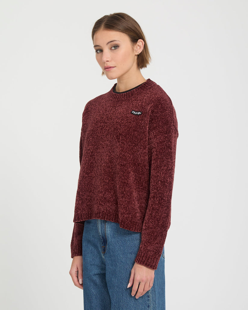 Bubble Tease Sweater - Brick
