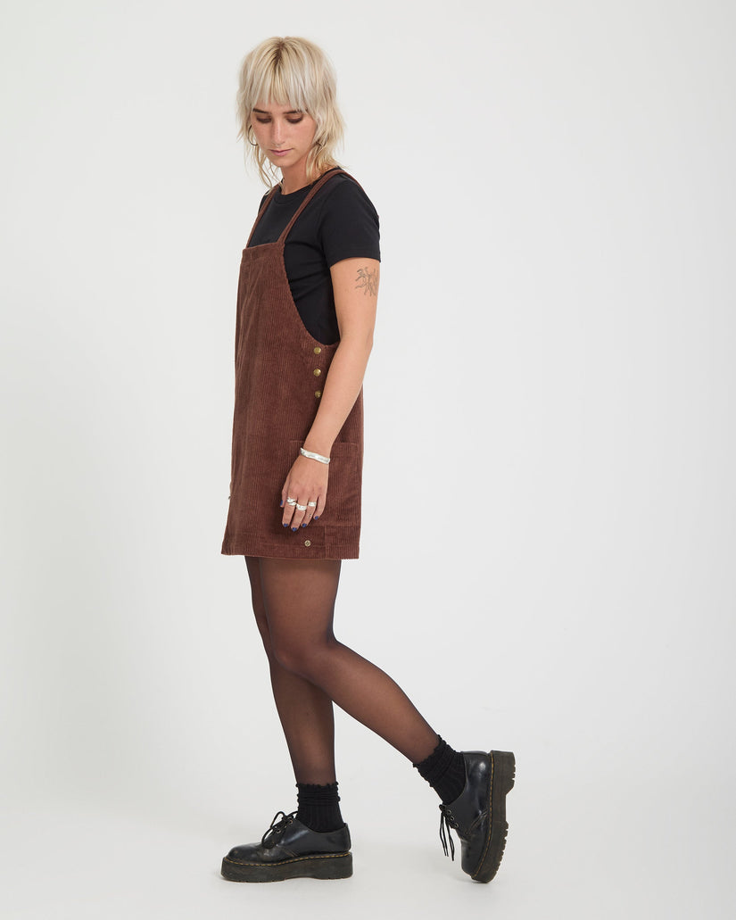 Power Corduroy Dress - Tobacco Brown