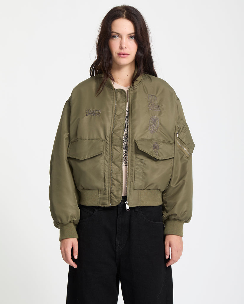 Vaderetro Bomber Jacket - Wintermoss
