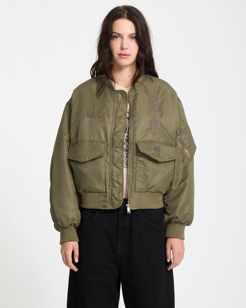 Vaderetro Bomber Jacket - Wintermoss