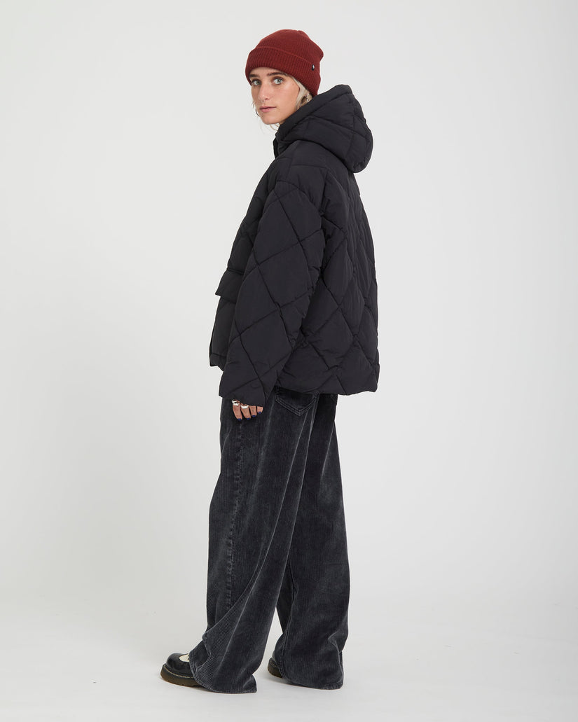 Out Of Boxy Puff Jacket - Black