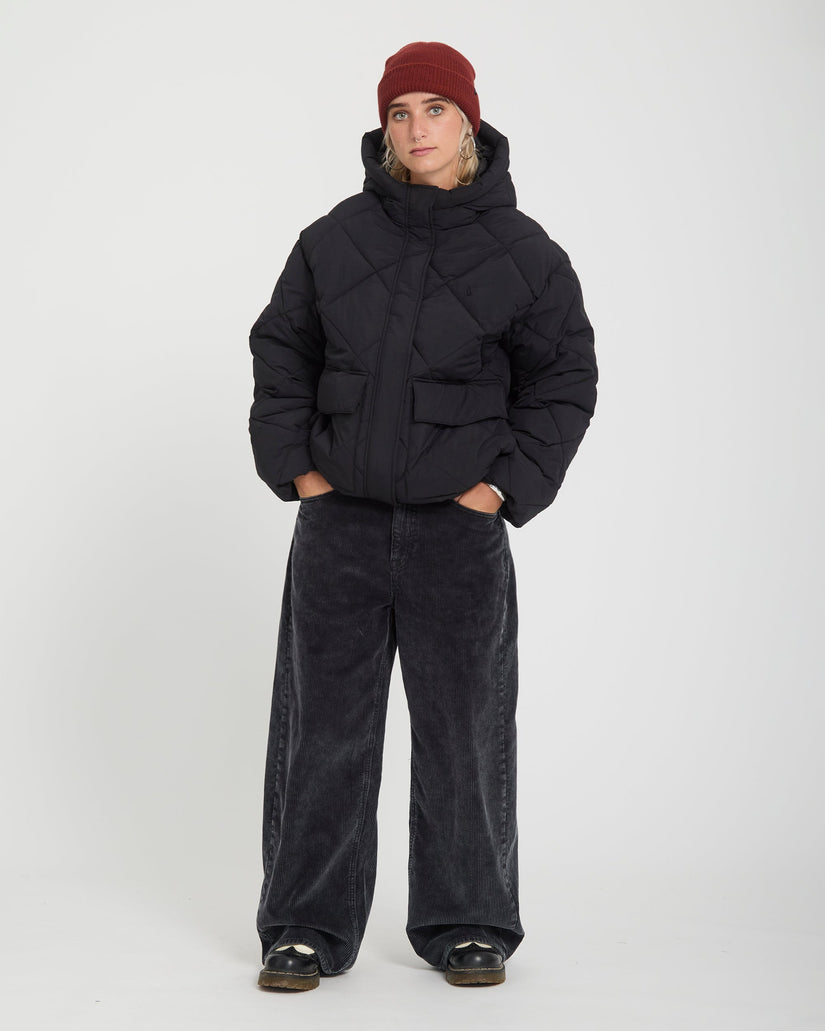 Out Of Boxy Puff Jacket - Black