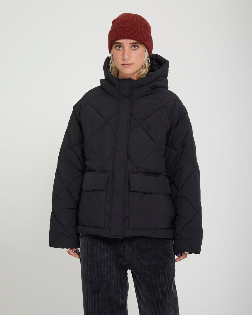 Out Of Boxy Puff Jacket - Black