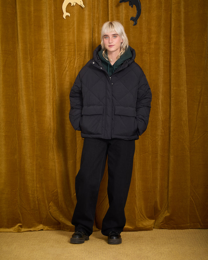 Out Of Boxy Puff Jacket - Black