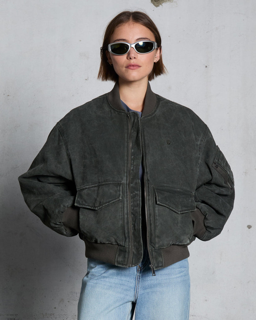 Workestra Bomber Jacket - Rinsed Black