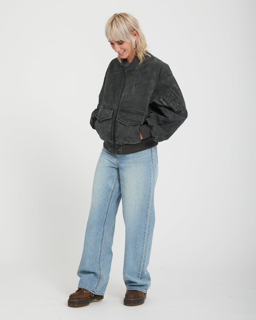Workestra Bomber Jacket - Rinsed Black