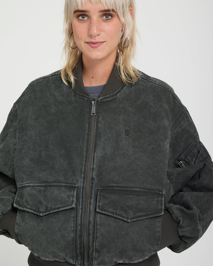 Workestra Bomber Jacket - Rinsed Black