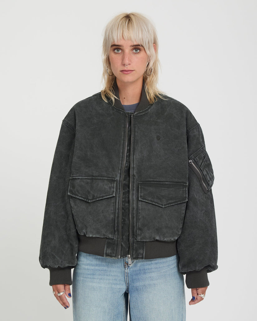Workestra Bomber Jacket - Rinsed Black