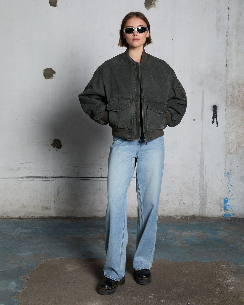 Workestra Bomber Jacket - Rinsed Black