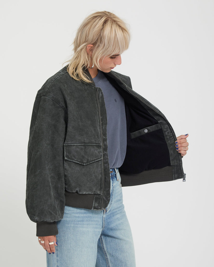 Workestra Bomber Jacket - Rinsed Black