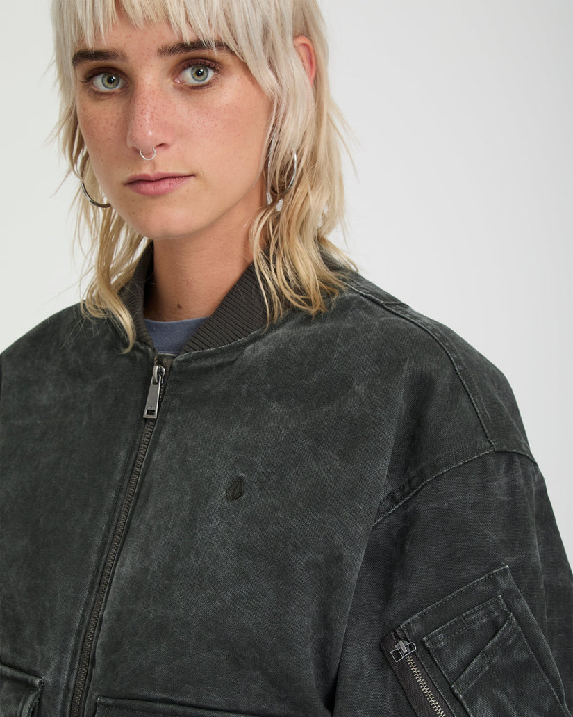 Workestra Bomber Jacket - Rinsed Black