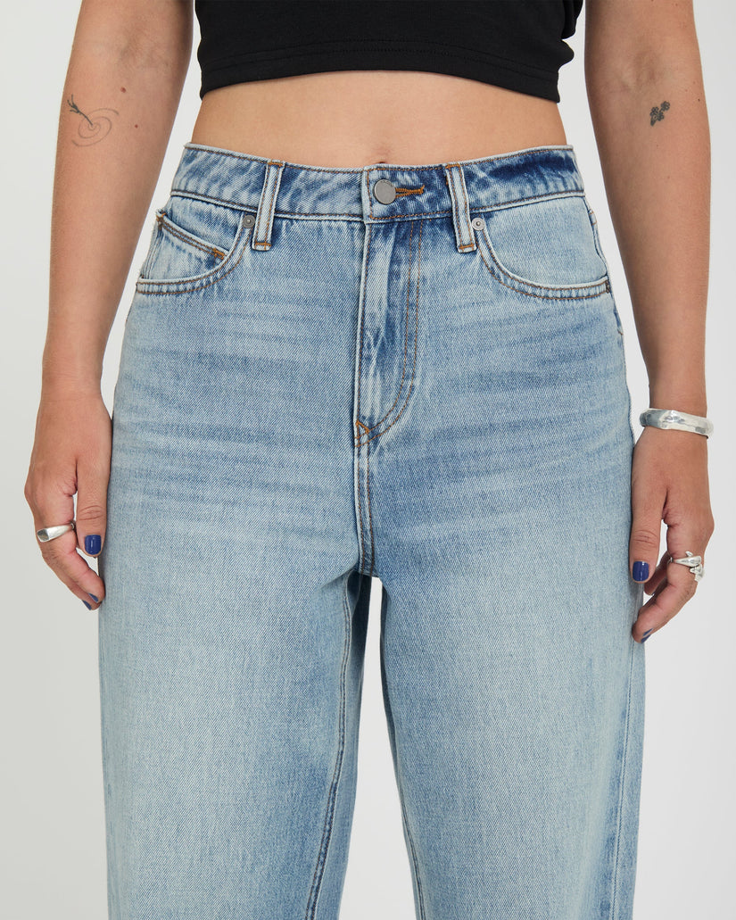 Stoned Hirise Jeans - Dusty Blue Wash