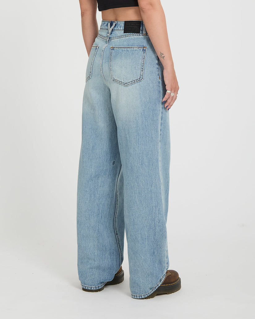Stoned Hirise Jeans - Dusty Blue Wash
