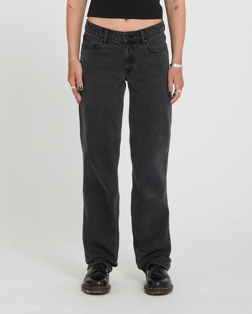 Stoned Low Waist Jeans - Washed Slate