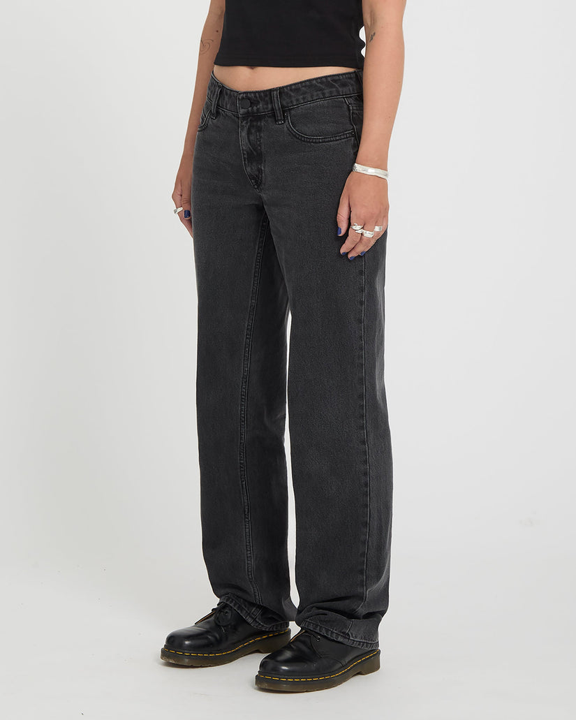Stoned Low Waist Jeans - Washed Slate