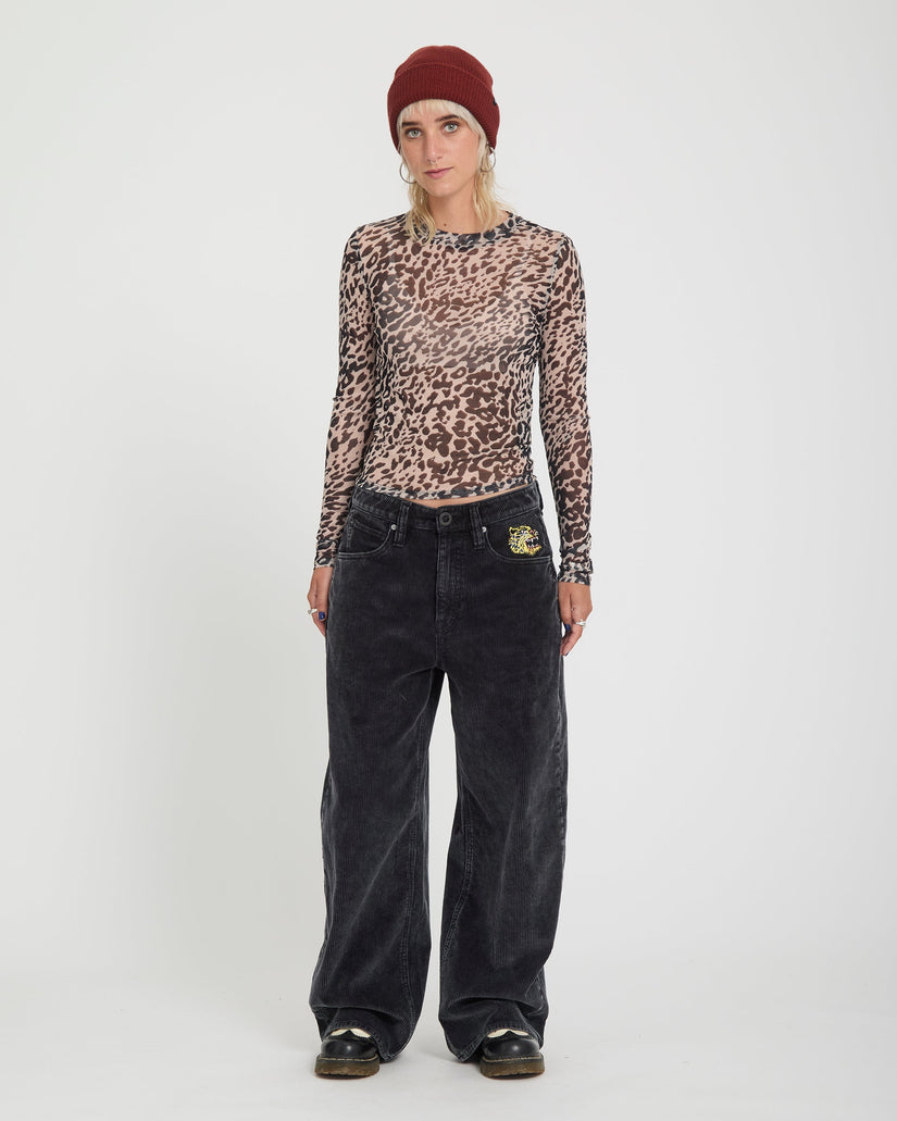 Ozzy Corduroy Trousers - Light Acid Black