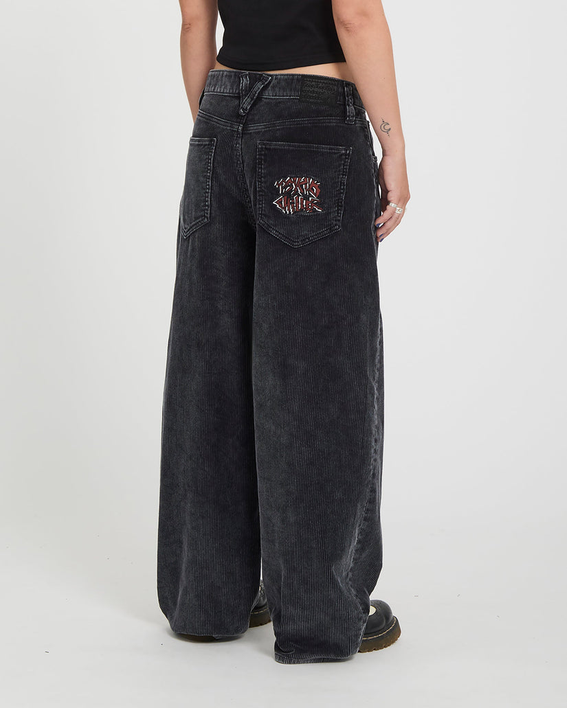 Ozzy Corduroy Trousers - Light Acid Black