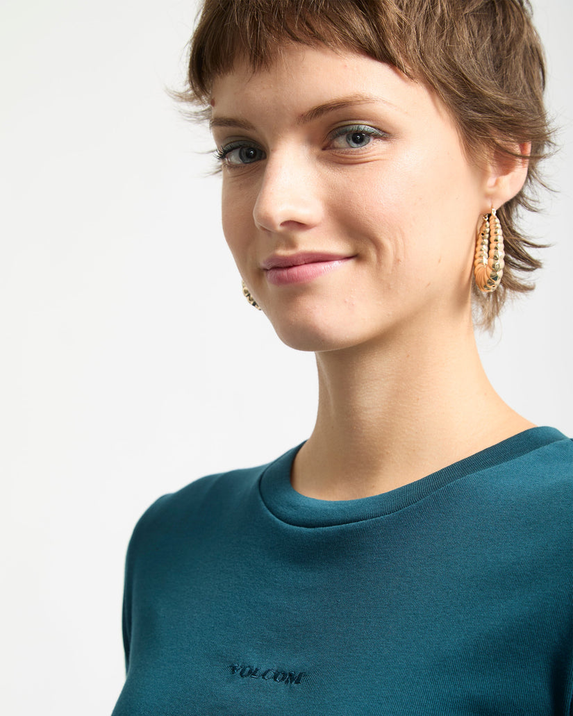 Volcomstone Tight Crop T-Shirt - Emerald Green