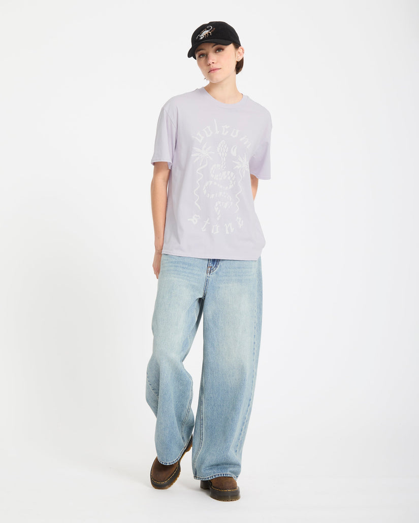 Burnout Boyfriend T-Shirt - Dusty Lavender