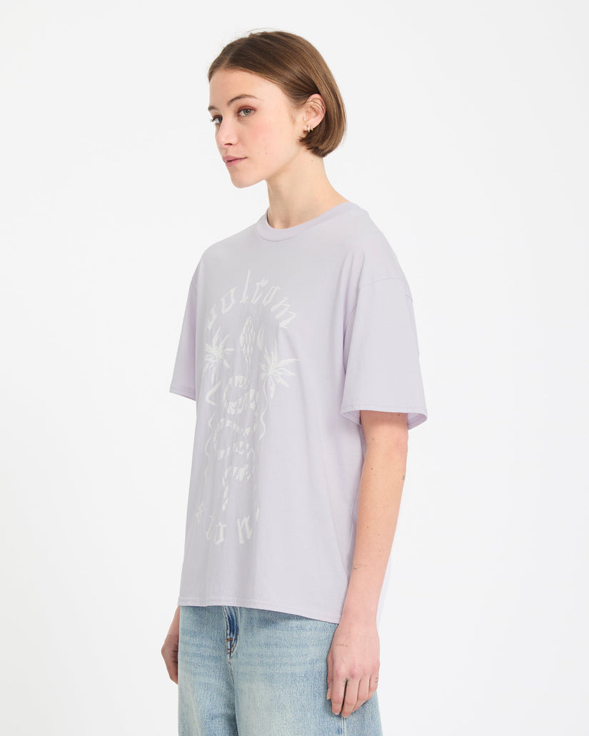 Burnout Boyfriend T-Shirt - Dusty Lavender