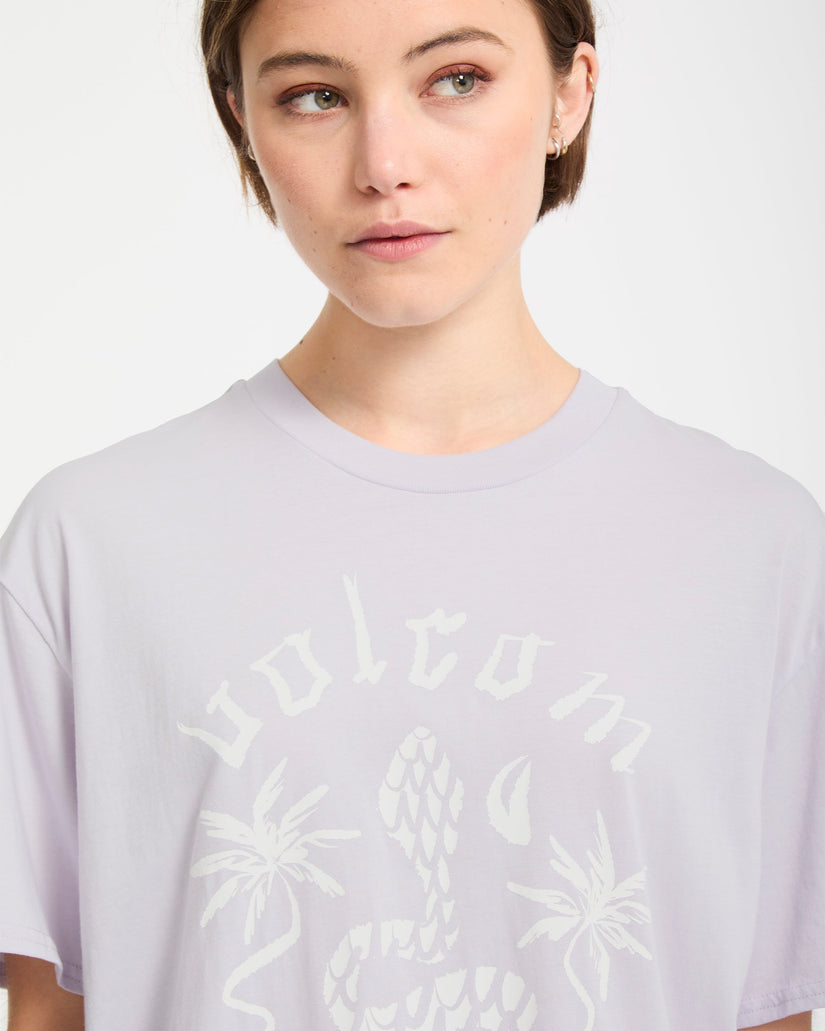 Burnout Boyfriend T-Shirt - Dusty Lavender