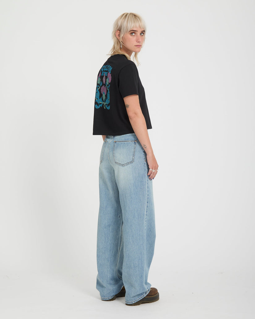 Dial Crop T-Shirt - Black