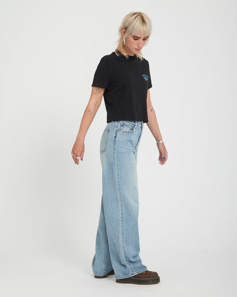 Dial Crop T-Shirt - Black