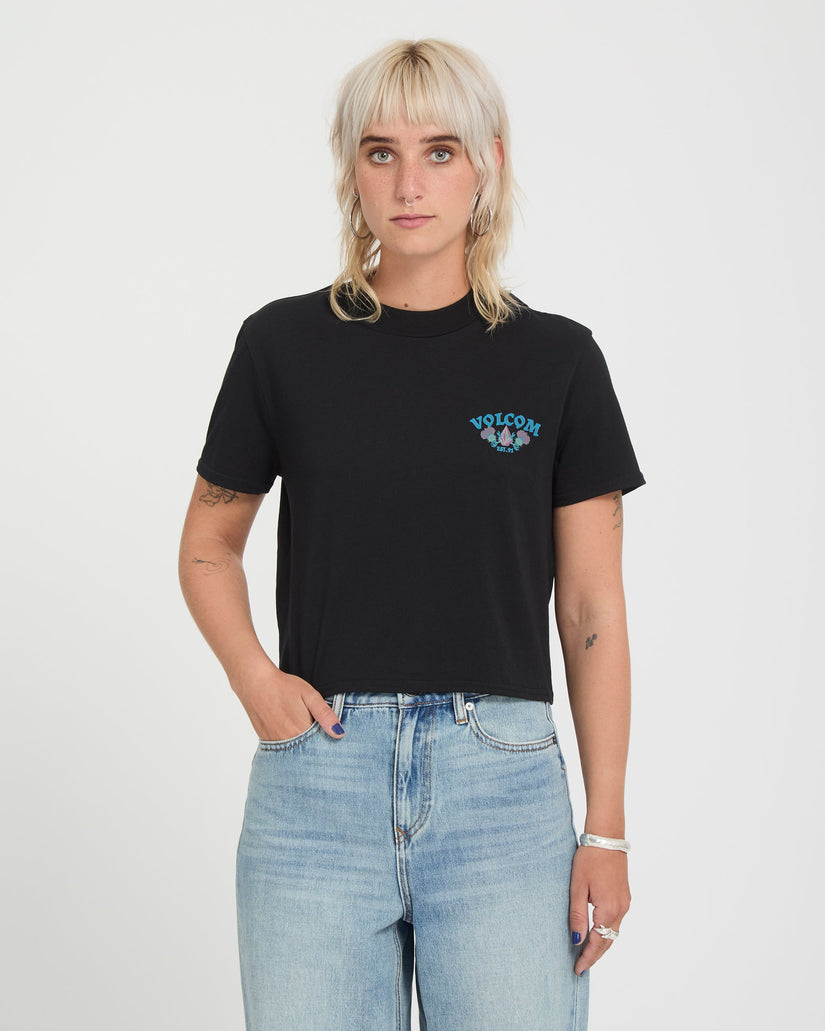 Dial Crop T-Shirt - Black