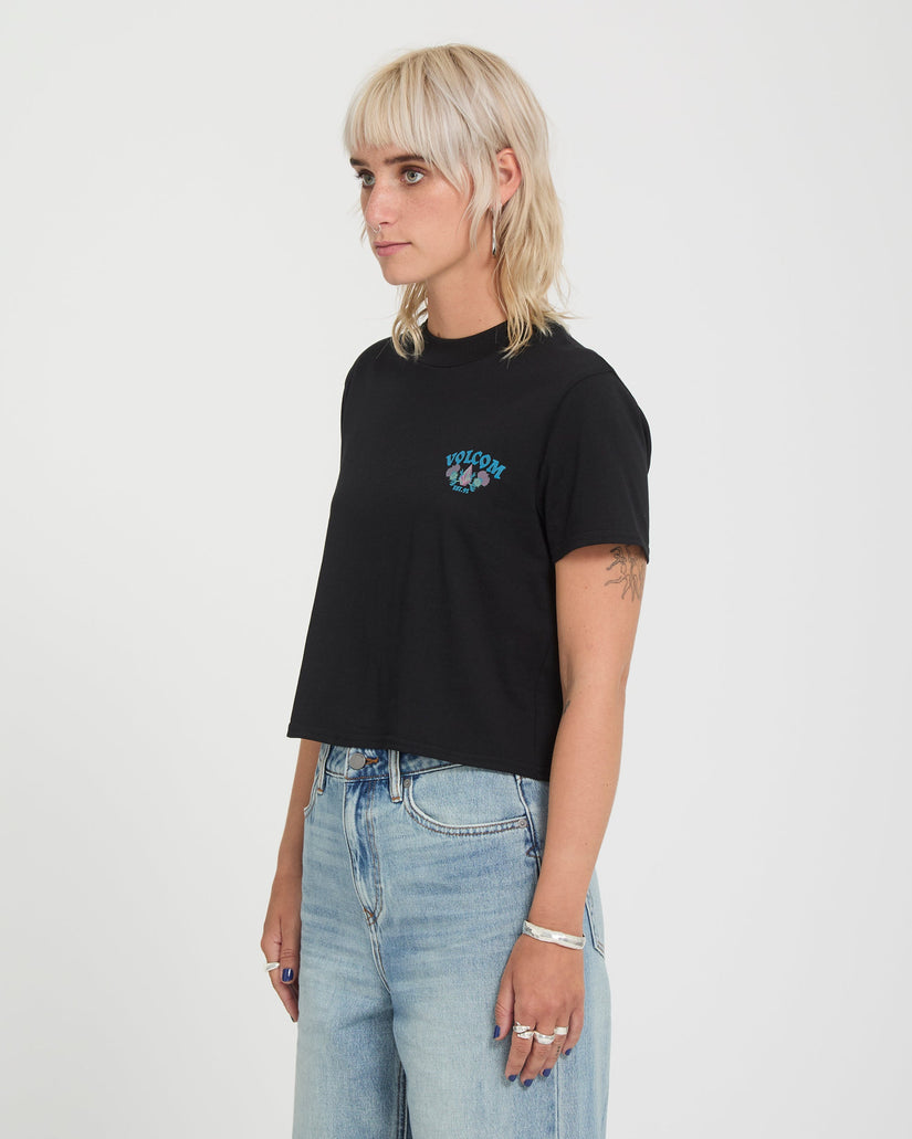 Dial Crop T-Shirt - Black