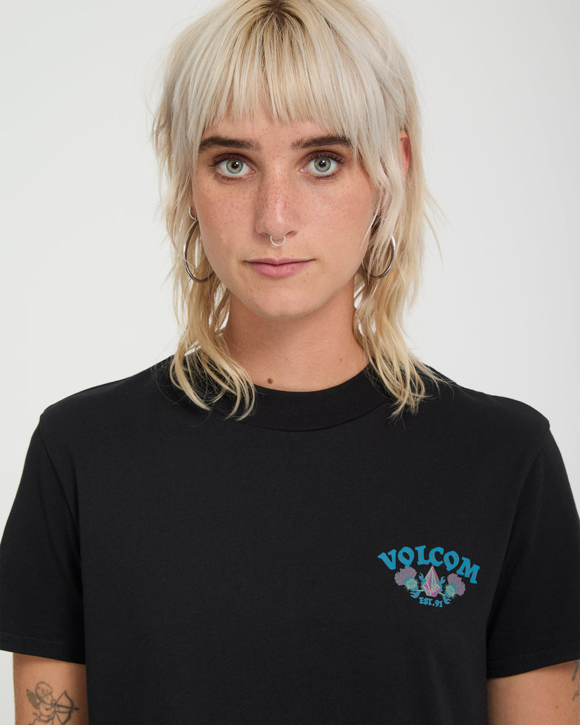 Dial Crop T-Shirt - Black