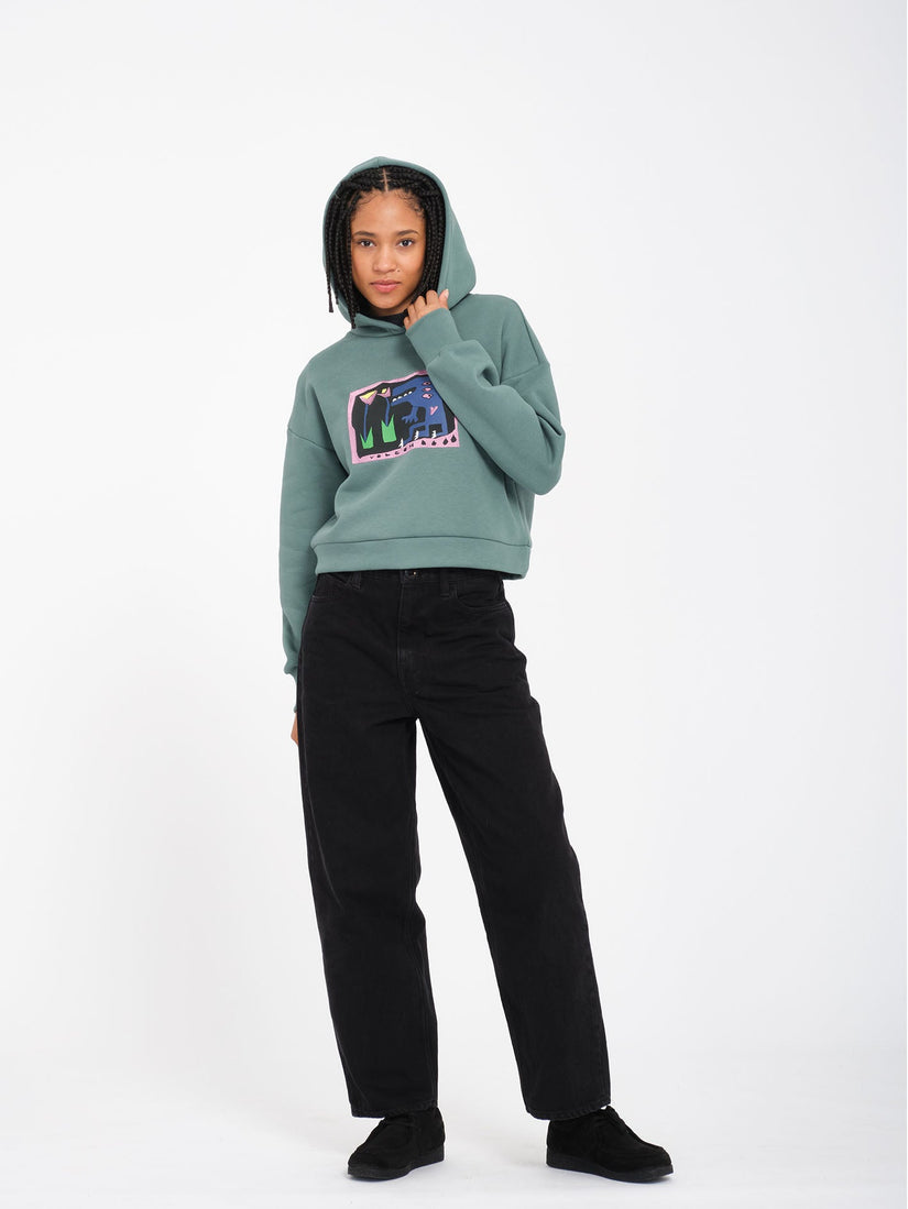 Sweat à capuche Longo - SEA GREEN