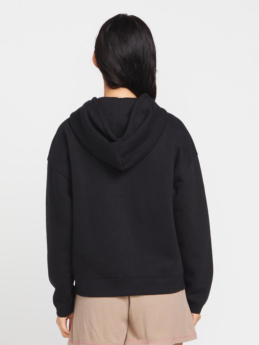 Sweat à capuche zippé Stone Heart Up - BLACK